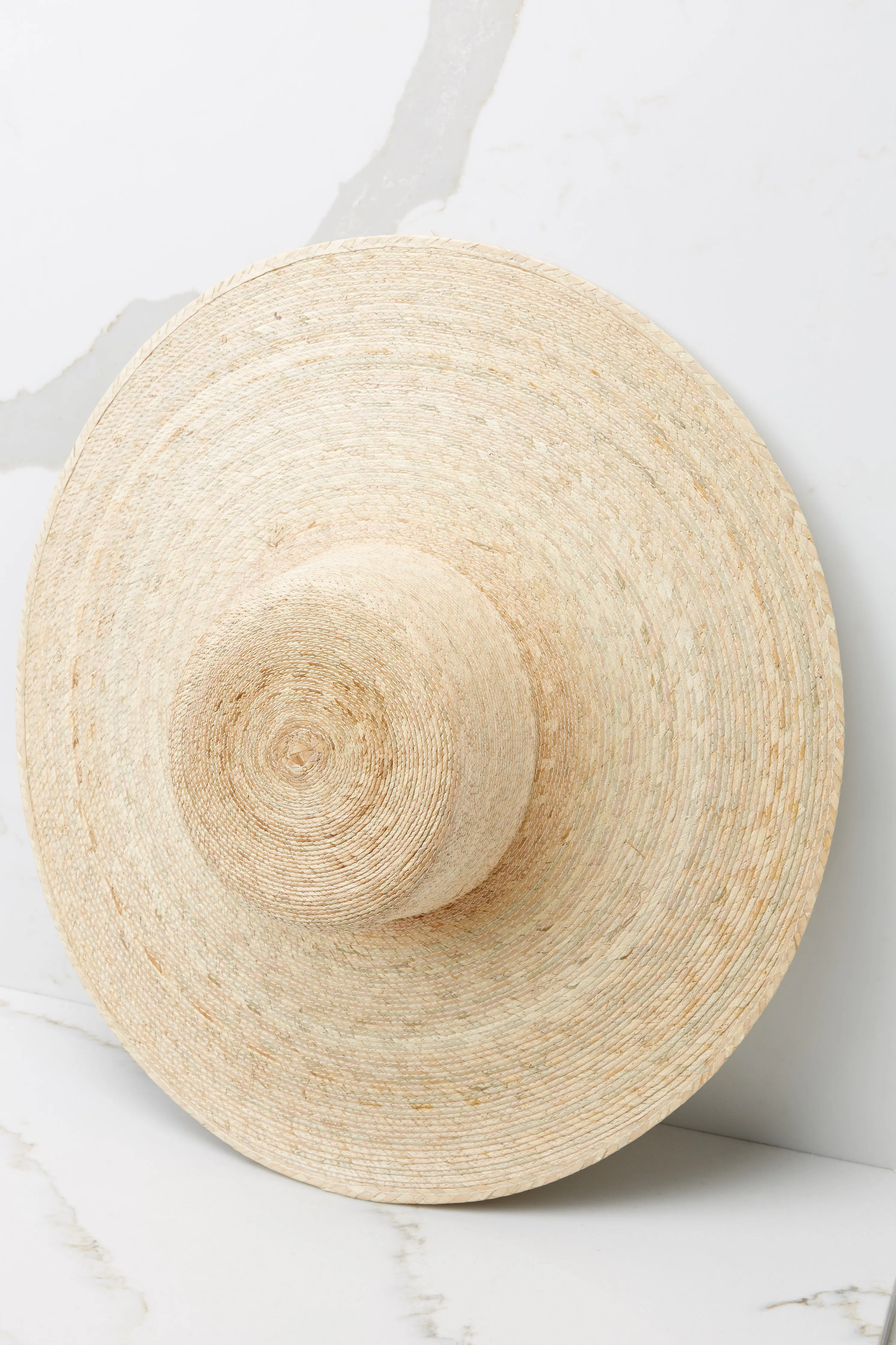 Ultra Wide Palma Natural Boater Hat