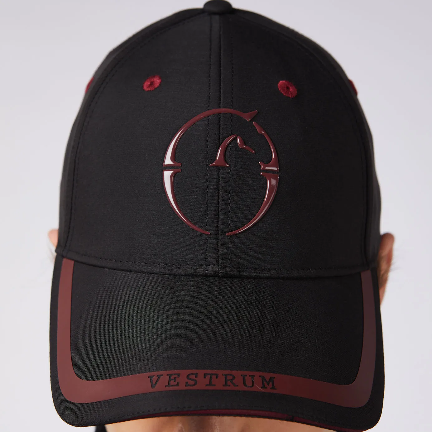Vestrum Key West Baseball Cap - Black/Ruby Wine