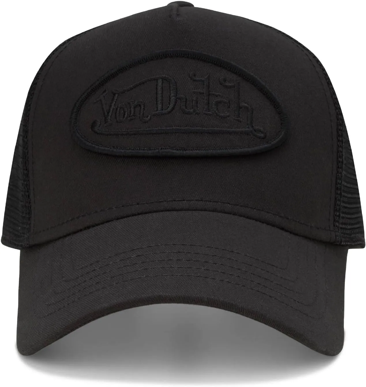 Von Dutch Unisex Trucker Hat - Curved Bill Mesh Back Retro Classic Adjustable Snapback Baseball Cap for Men and Women