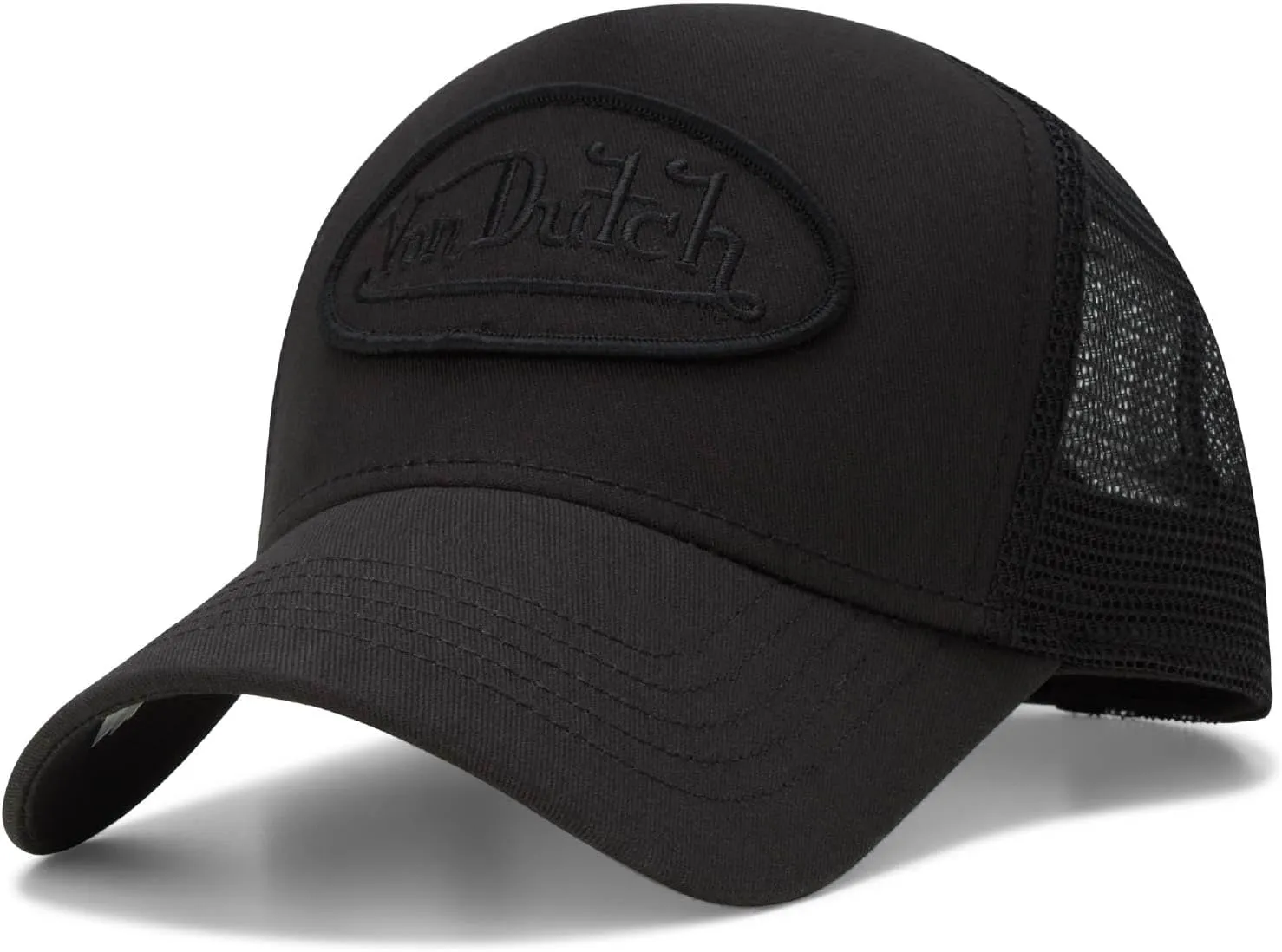 Von Dutch Unisex Trucker Hat - Curved Bill Mesh Back Retro Classic Adjustable Snapback Baseball Cap for Men and Women
