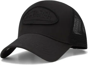Von Dutch Unisex Trucker Hat - Curved Bill Mesh Back Retro Classic Adjustable Snapback Baseball Cap for Men and Women