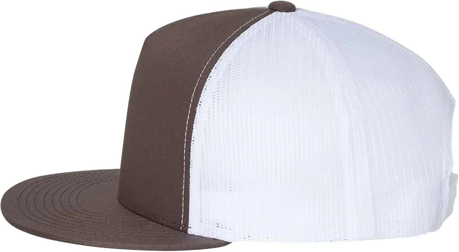 Yupoong YP Classics 6006 High Profile Flat Visor Snapback Trucker Hat - Blank, Bulk Caps