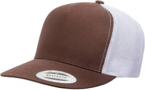Yupoong YP Classics 6006 High Profile Flat Visor Snapback Trucker Hat - Blank, Bulk Caps